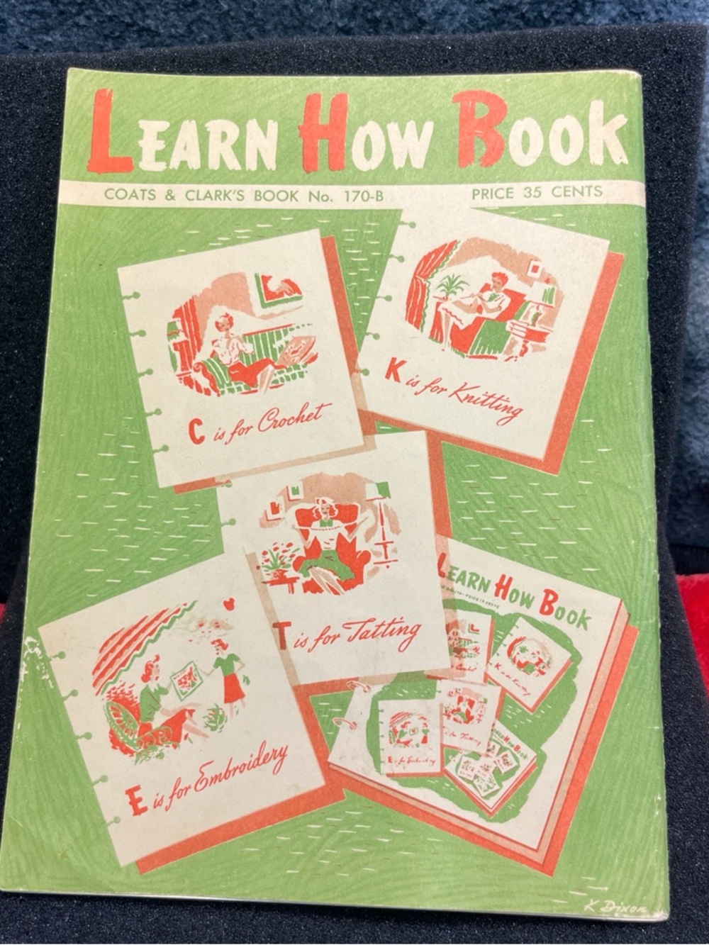 Learn How Book Vintage Green Sewing Guide